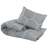 Ensemble de housse de couette Gris 240x220 cm Coton