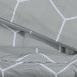 Grey Duvet Cover Set 200x200 cm Cotton