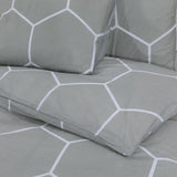 Grey Duvet Cover Set 200x200 cm Cotton