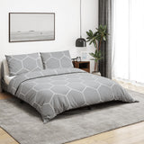 Grey Duvet Cover Set 200x200 cm Cotton