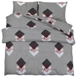 Grey Duvet Cover Set 140x200 cm Cotton