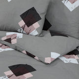 Grey Duvet Cover Set 140x200 cm Cotton