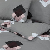 Grey Duvet Cover Set 200x200 cm Cotton