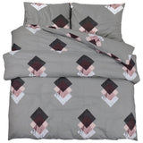 Grey Duvet Cover Set 220x240 cm Cotton