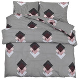 Grey Duvet Cover Set 260x220 cm Cotton