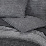 Ensemble de housse de couette gris foncé 140x200 cm Coton