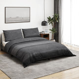 Ensemble de housse de couette gris foncé 240x220 cm Coton