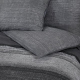 Ensemble de housse de couette gris foncé 220x240 cm Coton