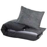 Ensemble de housse de couette gris foncé 225x220 cm Coton