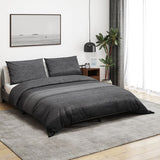 Ensemble de housse de couette gris foncé 260x220 cm Coton