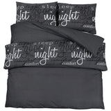 Black Duvet Cover Set 220x240 cm Cotton