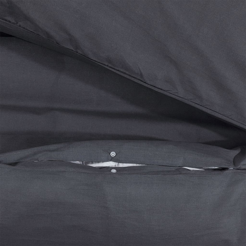 Black Duvet Cover Set 220x240 cm Cotton