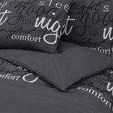 Black Duvet Cover Set 220x240 cm Cotton