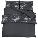 Black Duvet Cover Set 155x220 cm Cotton