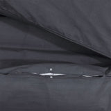 Black Duvet Cover Set 155x220 cm Cotton