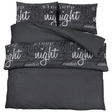 Black Duvet Cover Set 225x220 cm Cotton