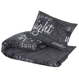 Black Duvet Cover Set 225x220 cm Cotton