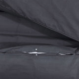 Black Duvet Cover Set 225x220 cm Cotton