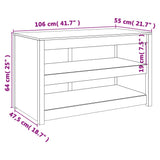 Armoire de cuisine d'extérieur 106x55x64 cm bois de pin massif