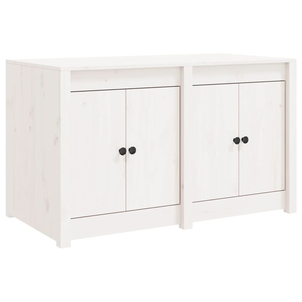 Armoire de cuisine d'extérieur blanc bois de pin massif