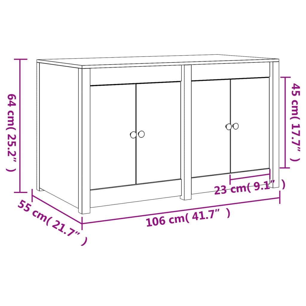 Armoire de cuisine d'extérieur 106x55x64 cm bois massif douglas