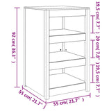 Armoire de cuisine d'extérieur 55x55x92 cm bois de pin massif