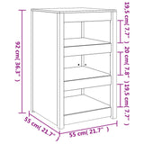 Armoire de cuisine d'extérieur blanc bois de pin massif