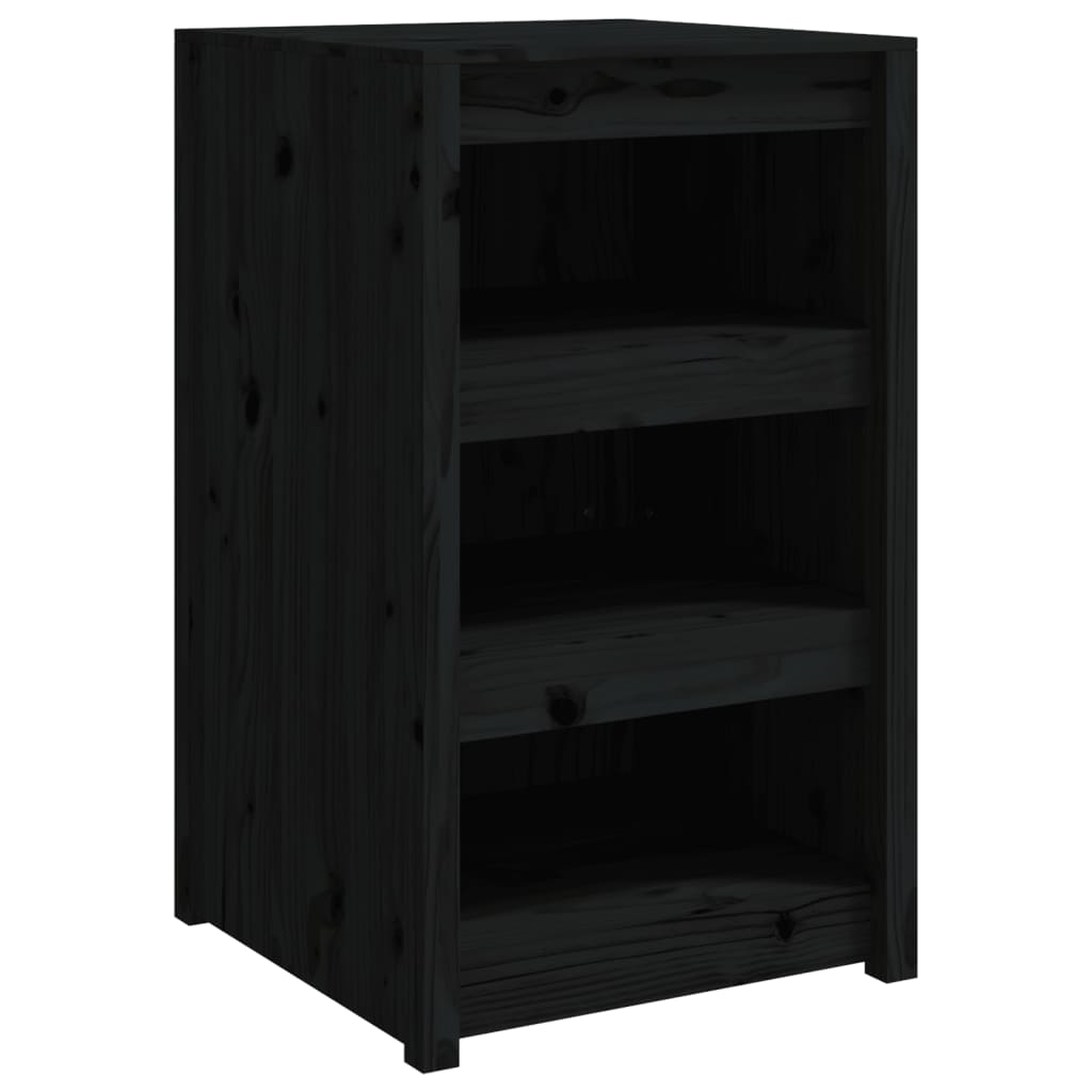 Armoire de cuisine d'extérieur noir 55x55x92 cm bois pin massif