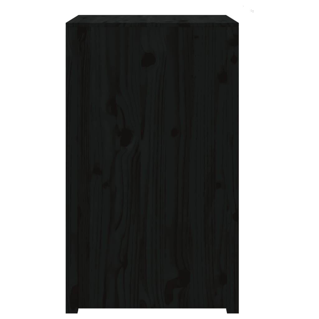 Armoire de cuisine d'extérieur noir 55x55x92 cm bois pin massif