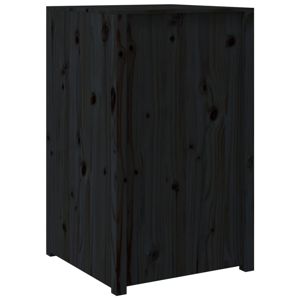 Armoire de cuisine d'extérieur noir 55x55x92 cm bois pin massif