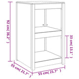 Armoire de cuisine d'extérieur 55x55x92 cm bois de pin massif