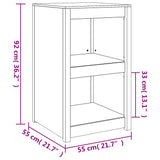 Armoire de cuisine d'extérieur blanc bois de pin massif