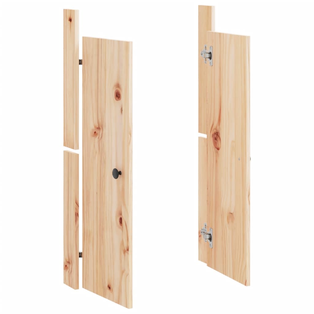 Portes de cuisine d'extérieur 2pcs 50x9x82cm bois de pin massif