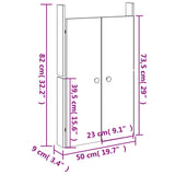 Portes de cuisine d'extérieur 2pcs 50x9x82cm bois de pin massif