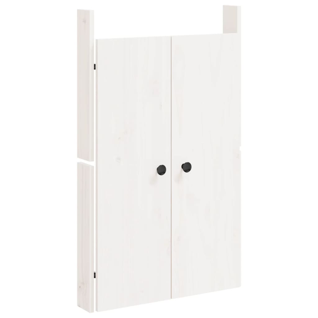 Portes de cuisine d'extérieur blanc 50x9x82 cm bois pin massif