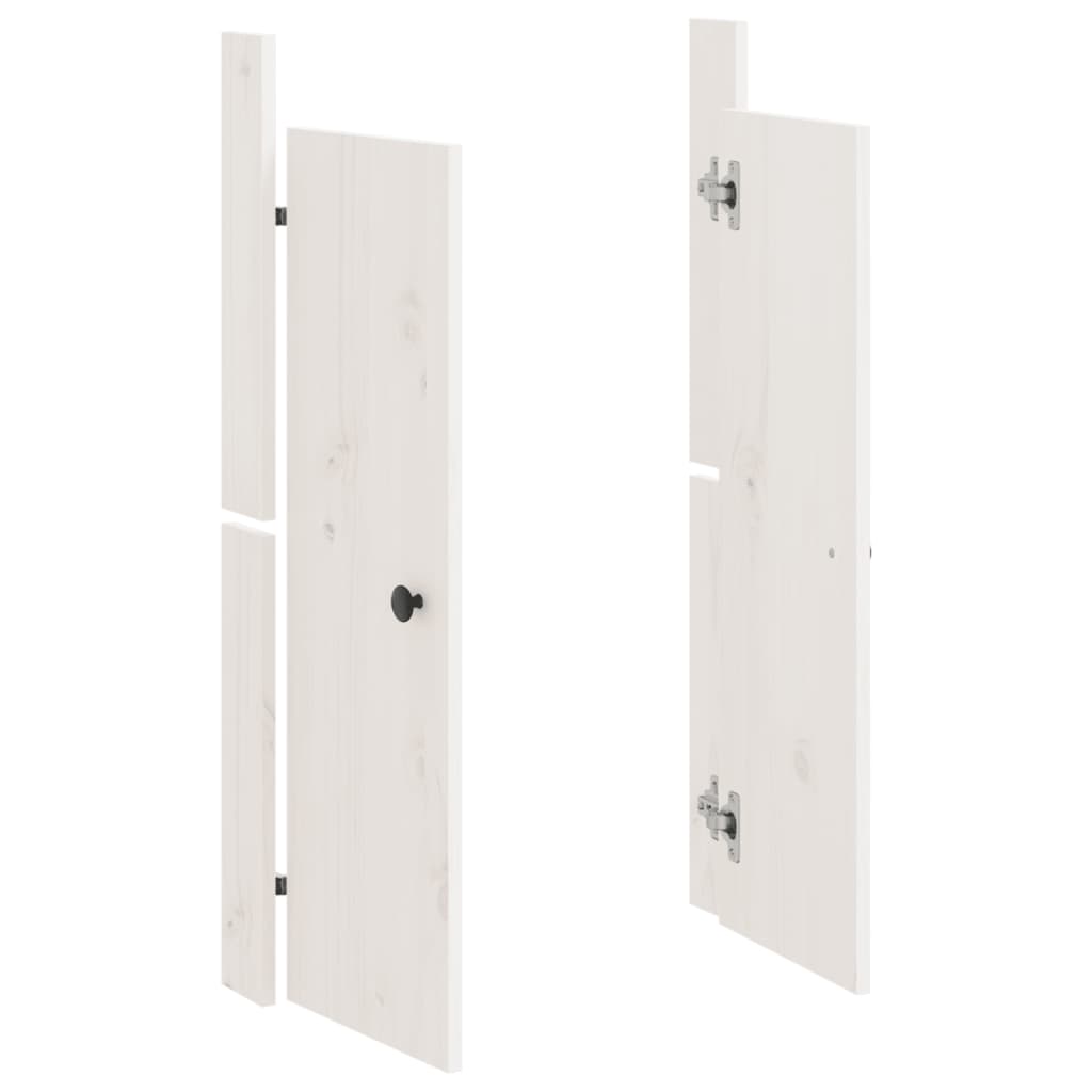 Portes de cuisine d'extérieur blanc 50x9x82 cm bois pin massif