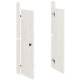 Portes de cuisine d'extérieur 2 pcs blanc bois de pin massif