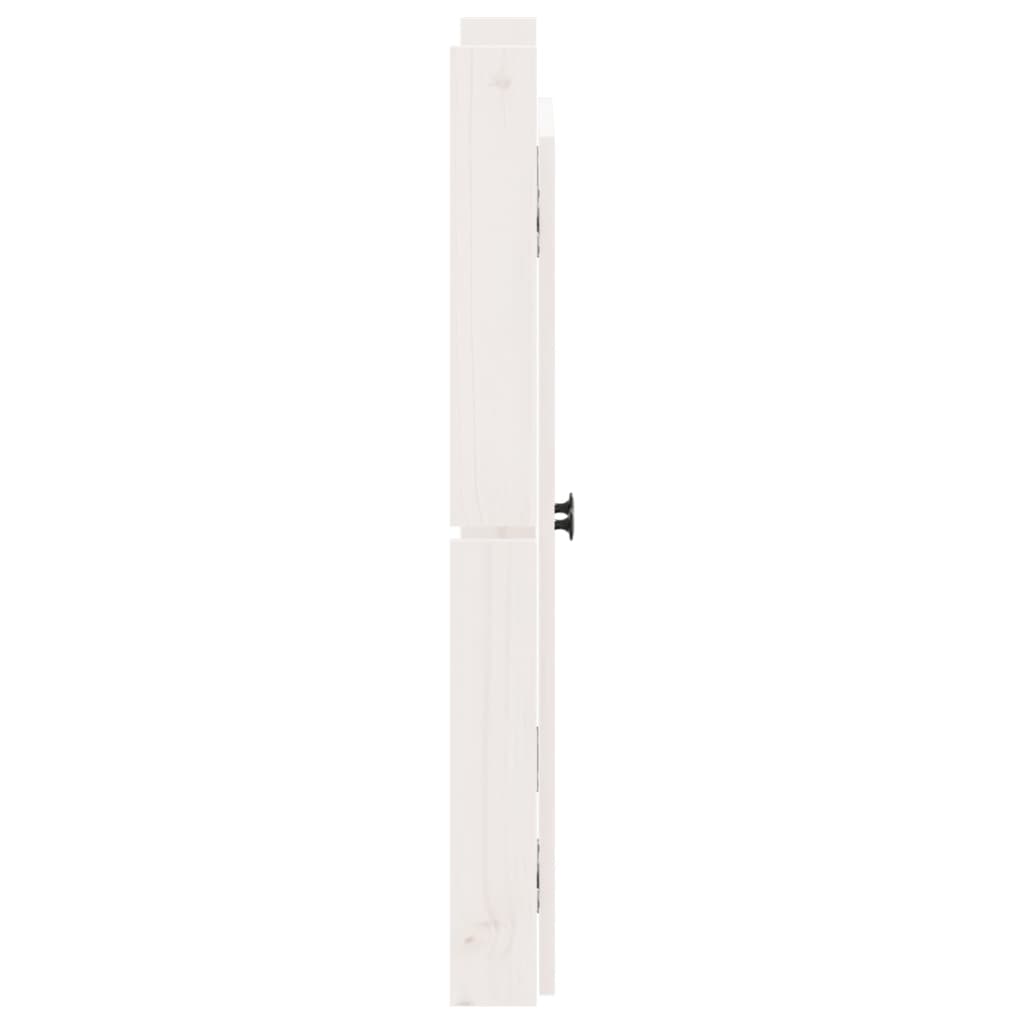 Portes de cuisine d'extérieur 2 pcs blanc bois de pin massif