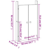 Portes de cuisine d'extérieur 2 pcs blanc bois de pin massif