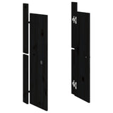 Portes de cuisine d'extérieur 2 pcs noir bois de pin massif