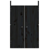 Portes de cuisine d'extérieur 2 pcs noir bois de pin massif