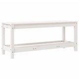 Banc de jardin blanc 108x35x45 cm bois massif de pin