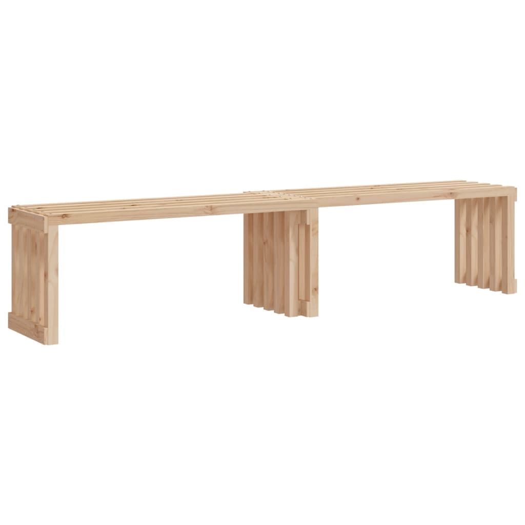 Banc de jardin extensible 212,5x40,5x45 cm bois massif de pin