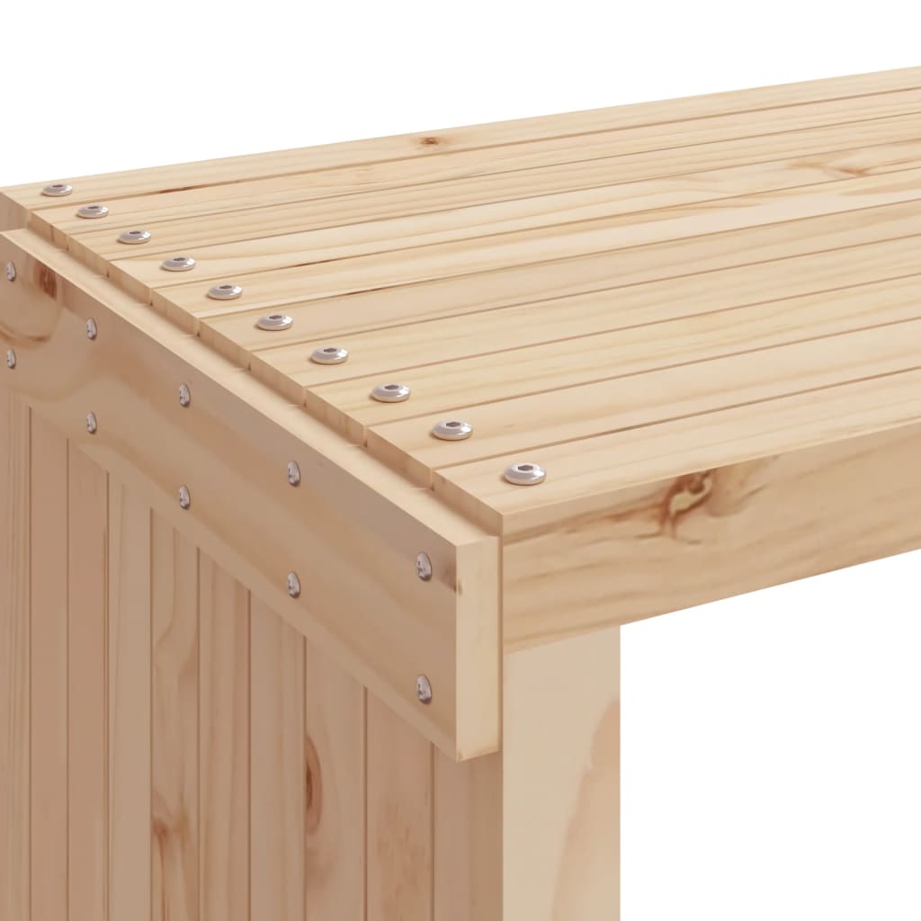 Banc de jardin extensible 212,5x40,5x45 cm bois massif de pin