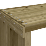 Banc de jardin extensible 212,5x40,5x45 cm bois de pin imprégné