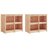 Armoires de cuisine d'extérieur 3 pcs bois de pin massif