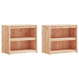 Armoires de cuisine d'extérieur 2 pcs bois de pin massif