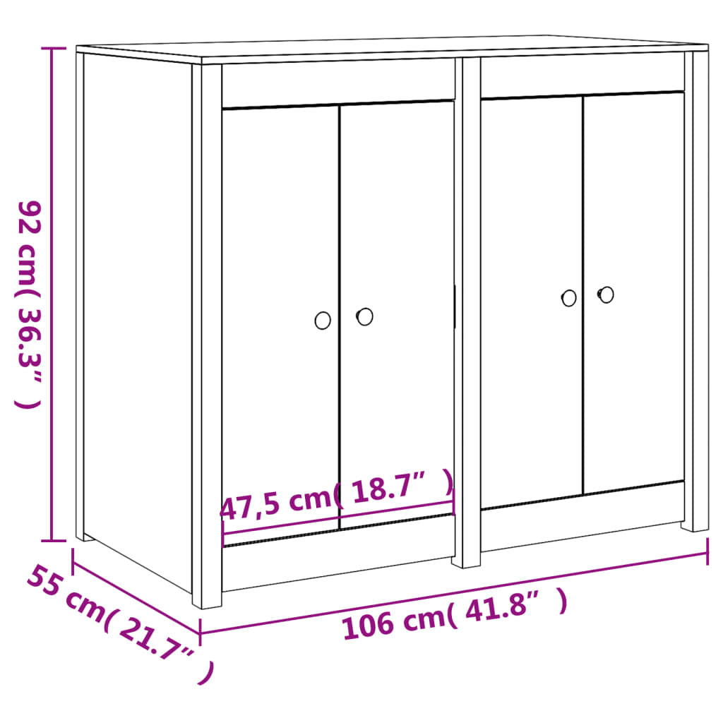 Armoire de cuisine d'extérieur bois de pin massif