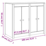 Armoire de cuisine d'extérieur bois de pin massif