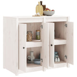 Armoire de cuisine d'extérieur blanc bois de pin massif